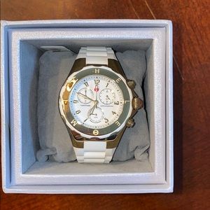 Michele White & Gold jelly watch NWT!